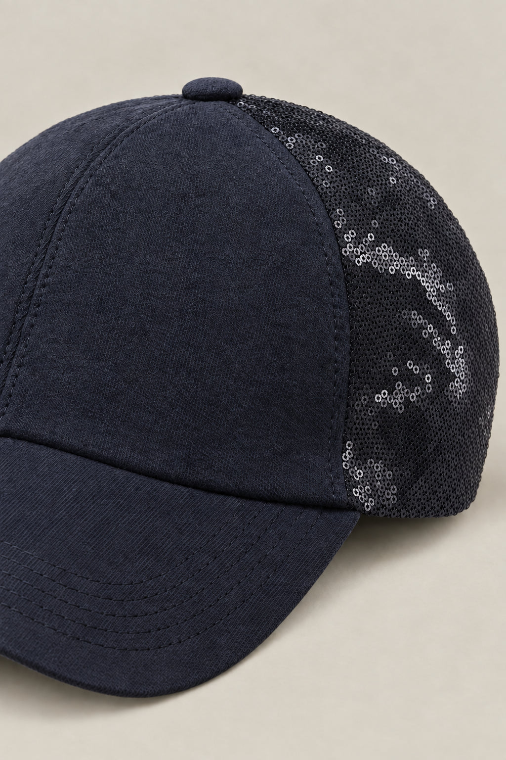 BRUNELLO CUCINELLI WOMEN'S NIGHT COTTON MESH BACK BASEBALL HAT