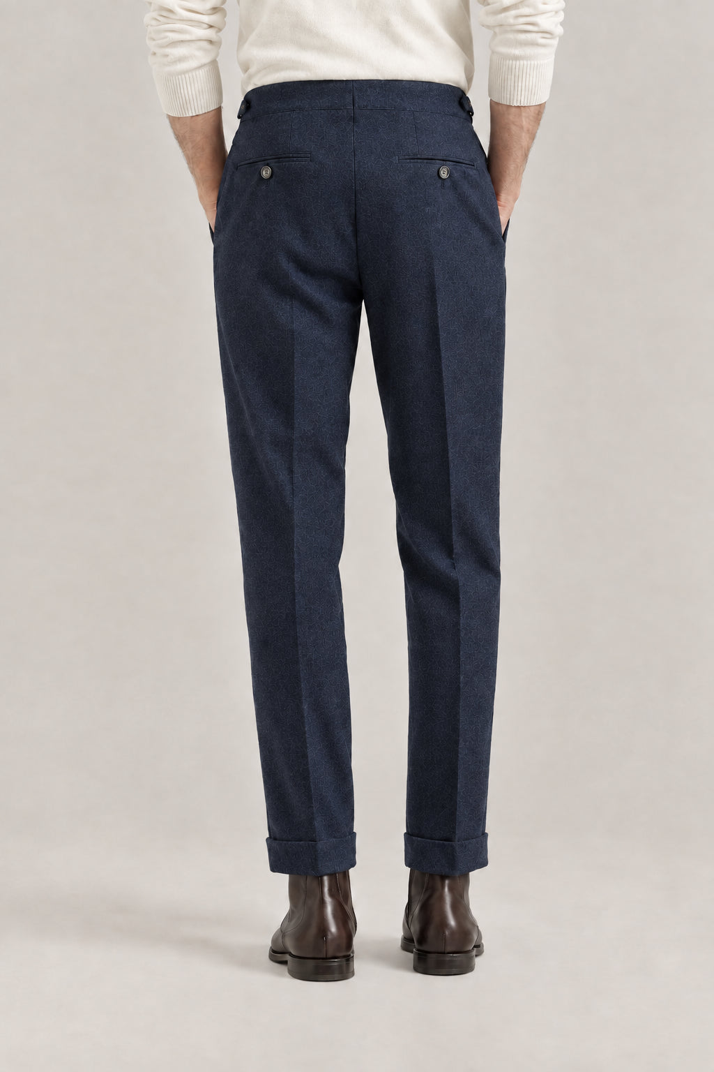 BRUNELLO CUCINELLI MEN'S NIGHT WOOL PLEATED TROUSERS