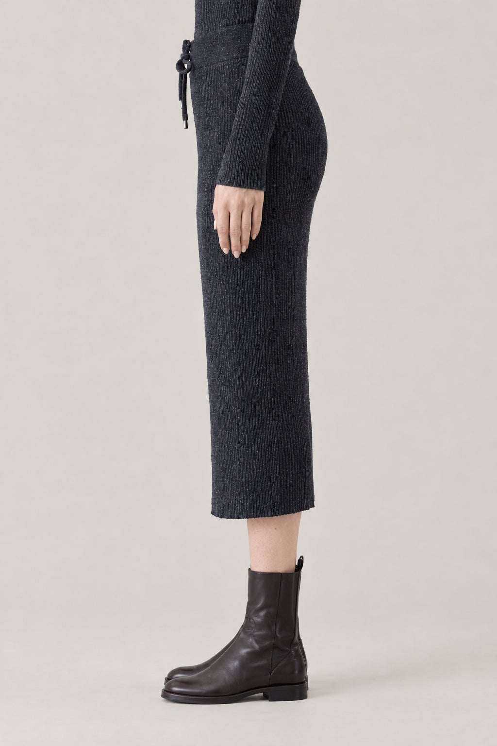 BRUNELLO CUCINELLI WOMEN'S NIGHT SKY WOOL SILK KNIT MIDI SKIRT
