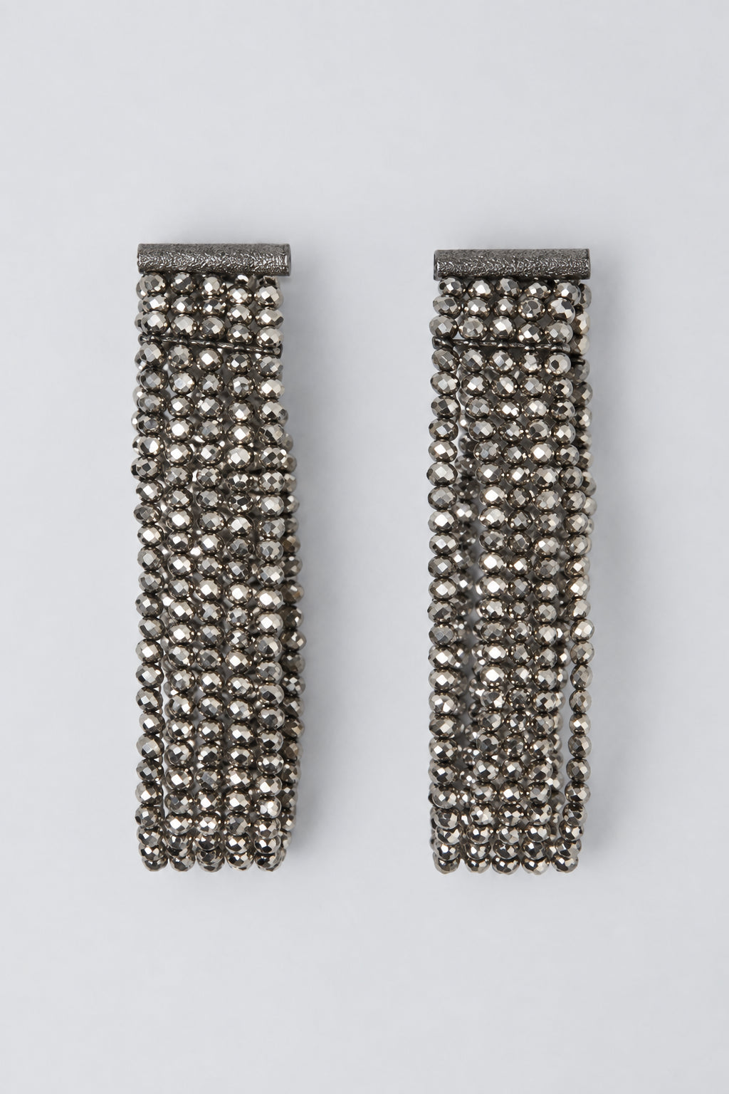 BRUNELLO CUCINELLI WOMEN'S GREY GLASS BEADED EARRINGS