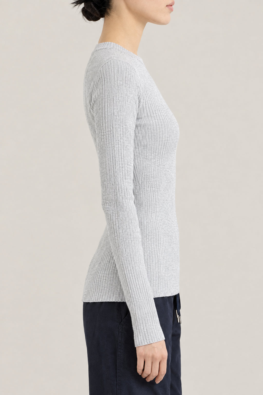 BRUNELLO CUCINELLI WOMEN'S PEBBLE WOOL SILK BLEND RIBBED SWEATER