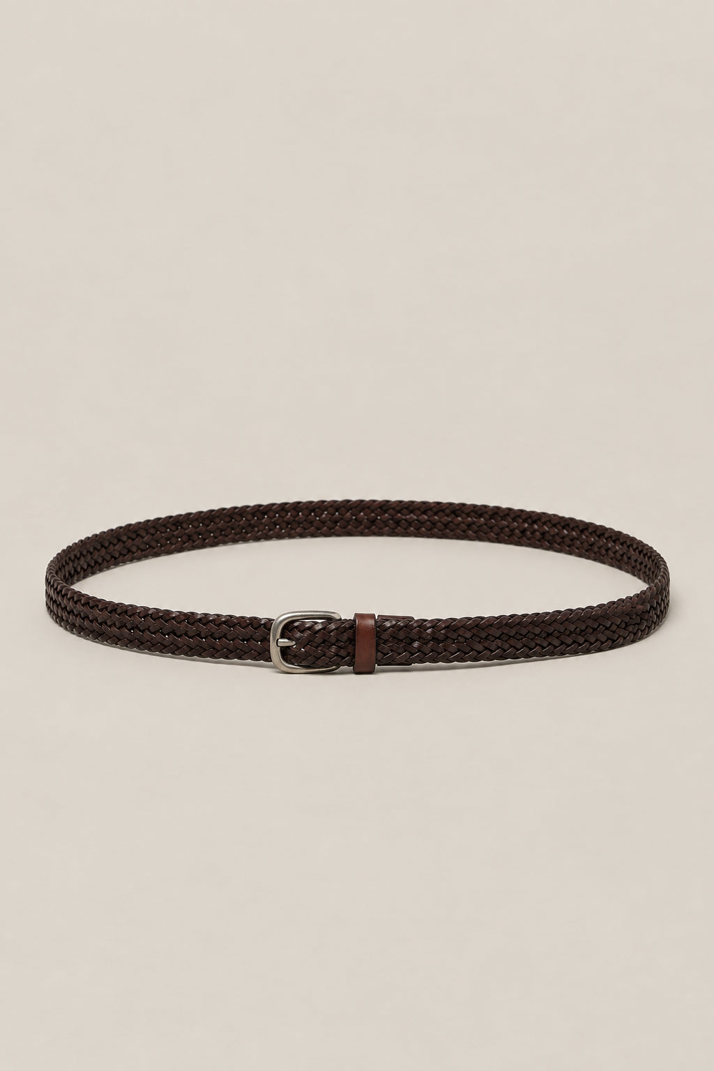 BRUNELLO CUCINELLI MEN'S MOORS HEAD BRAIDED LEATHER BELT