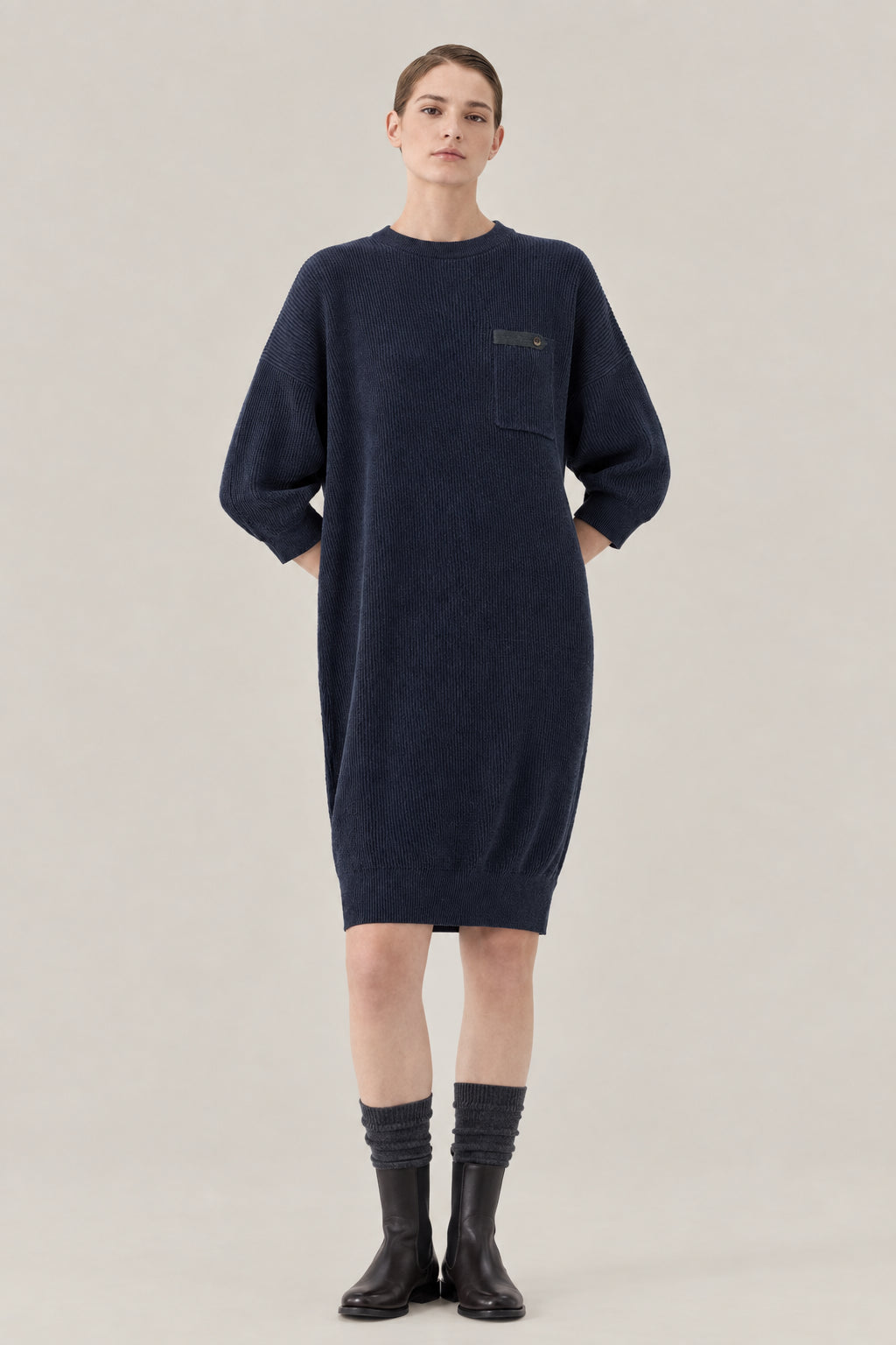 BRUNELLO CUCINELLI WOMEN'S NIGHT RIBBED KNIT DRESS