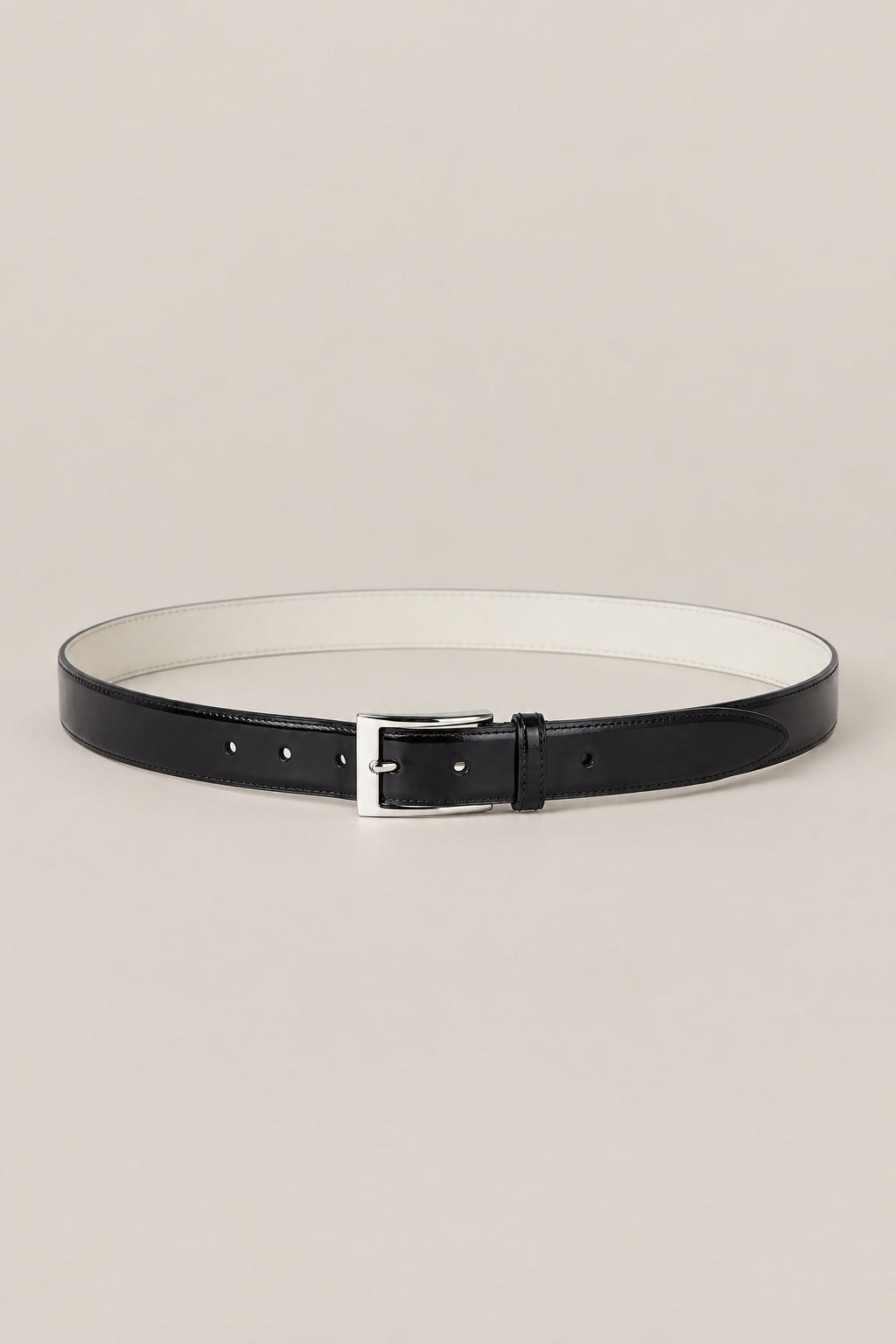 BRUNELLO CUCINELLI MEN'S BLACK LEATHER BELT