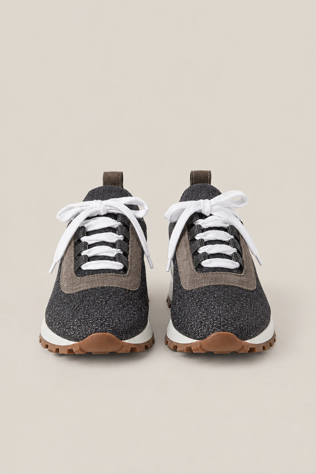 BRUNELLO CUCINELLI WOMEN'S VOLCANO LACE UP LEATHER SNEAKERS