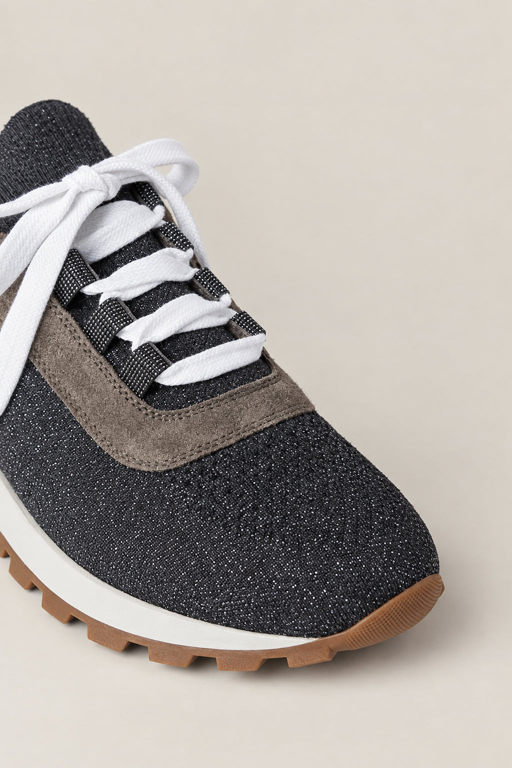 BRUNELLO CUCINELLI WOMEN'S VOLCANO LACE UP LEATHER SNEAKERS