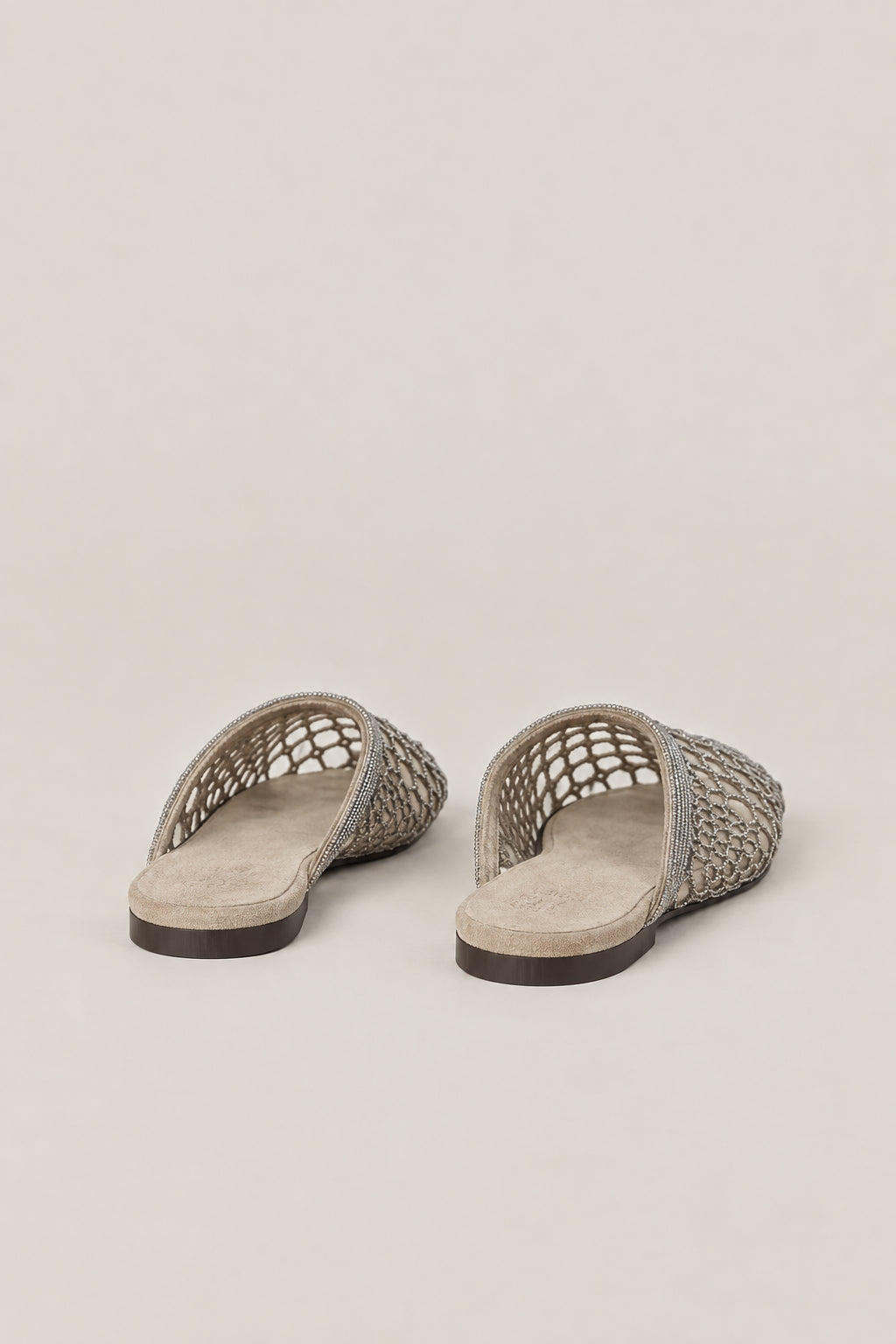 BRUNELLO CUCINELLI WOMEN'S MUD MESH POINTED TOE MULE SHOE