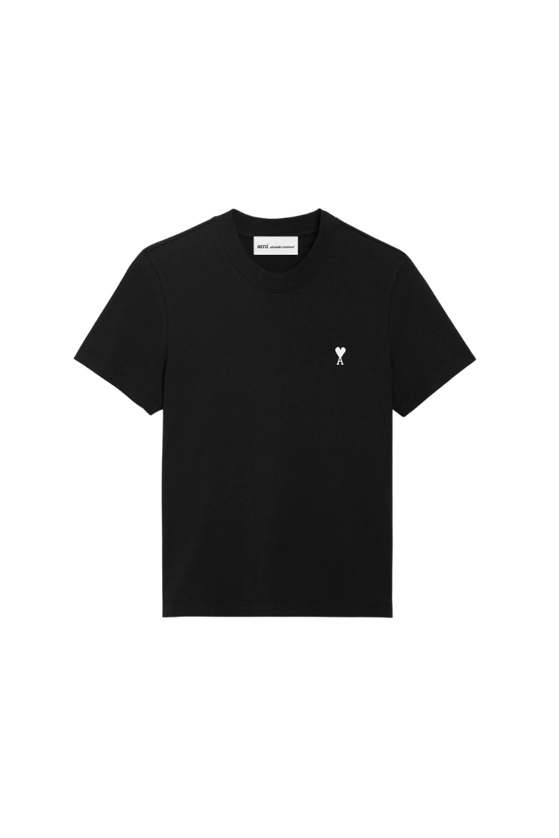 Ami Paris T-Shirt In Light Cotton Jersey-Black