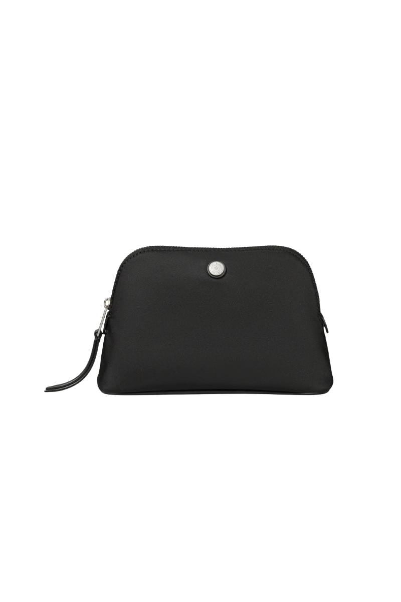 Tory Burch Small Dome Nylon Cosmetic Case in Black