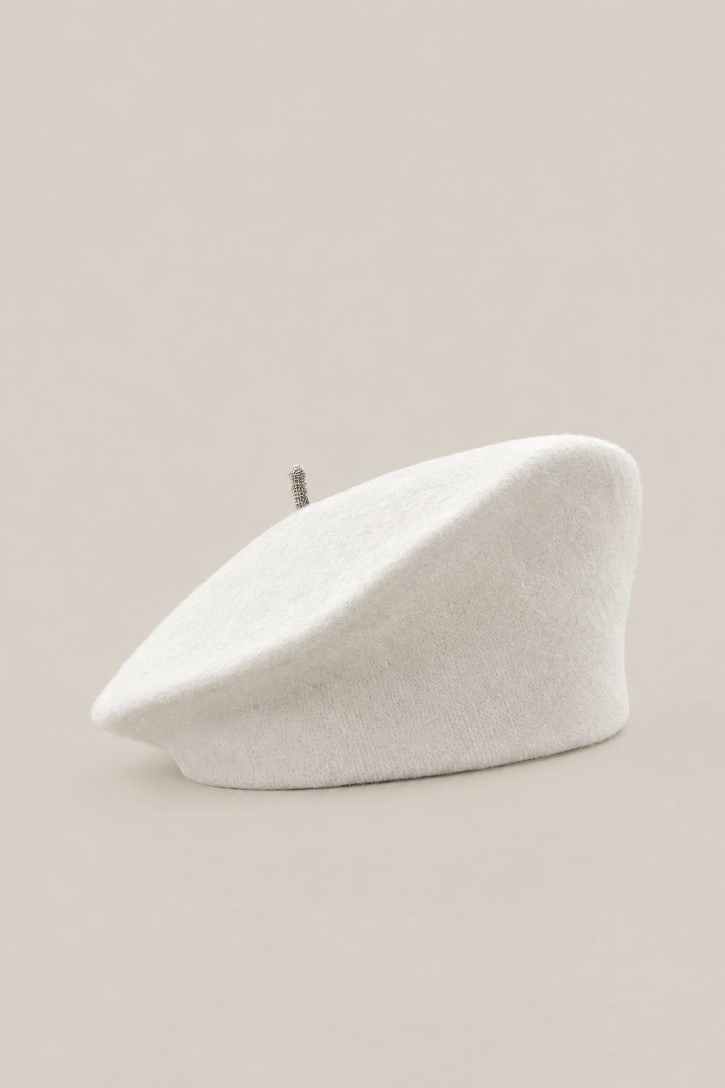 BRUNELLO CUCINELLI WOMEN'S WHITE WOOL BERET HAT