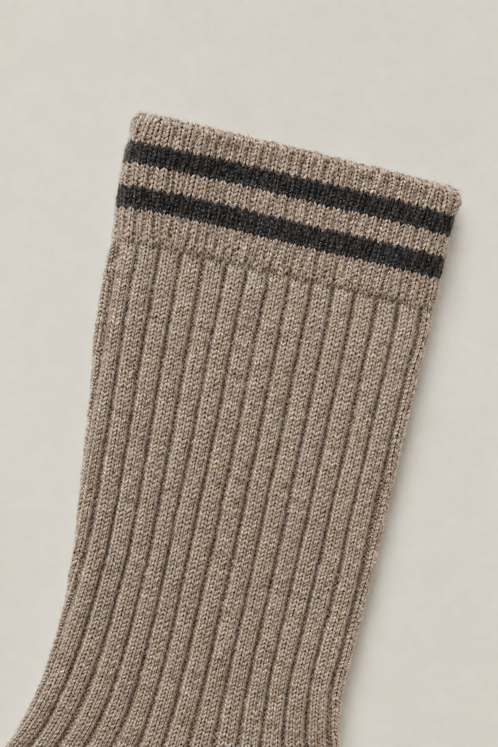 BRUNELLO CUCINELLI WOMEN'S NUTMEG WOOL BLEND RIBBED SOCKS