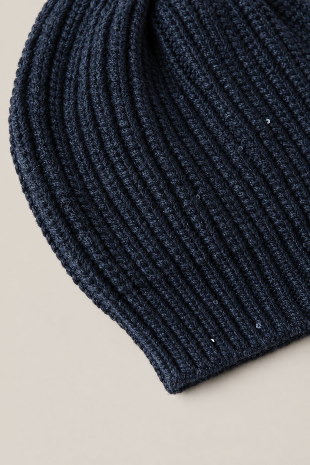 BRUNELLO CUCINELLI WOMEN'S NIGHT WOOL SILK RIBBED KNIT HAT