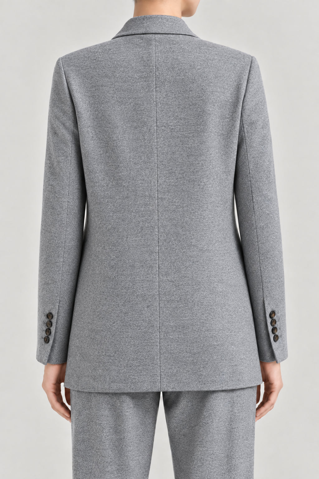 BRUNELLO CUCINELLI WOMEN'S DARK GREY WOOL RELAXED BLAZER