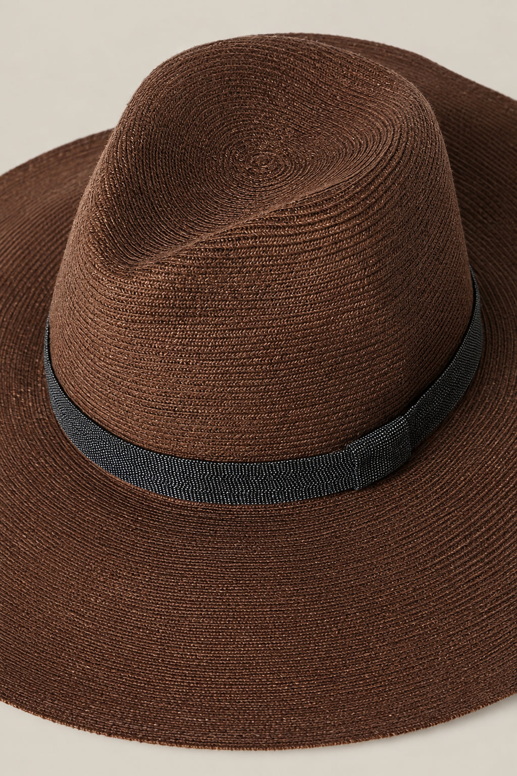 BRUNELLO CUCINELLI WOMEN'S BROWN WIDE BRIM STRAW HAT