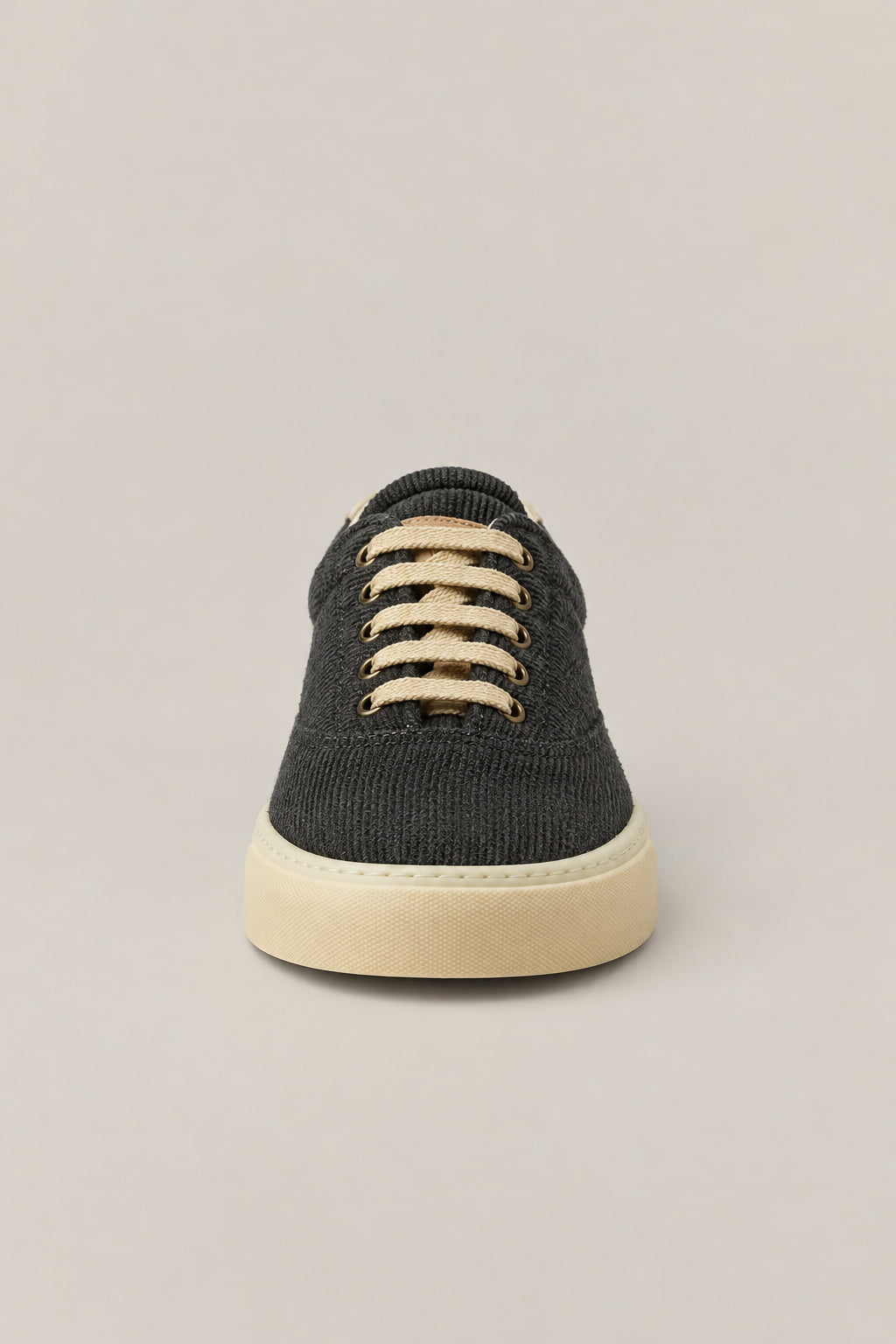 BRUNELLO CUCINELLI MEN'S ANTHRACITE AND NOISETTE LOW TOP SNEAKERS