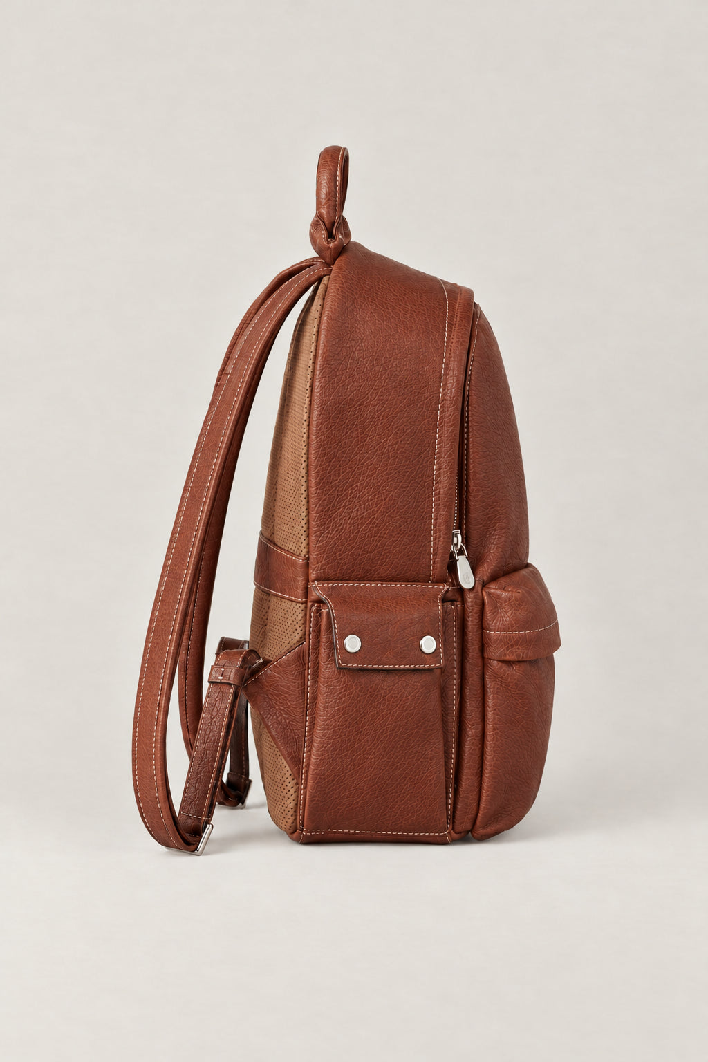 BRUNELLO CUCINELLI MEN'S COPPER LEATHER BACKPACK