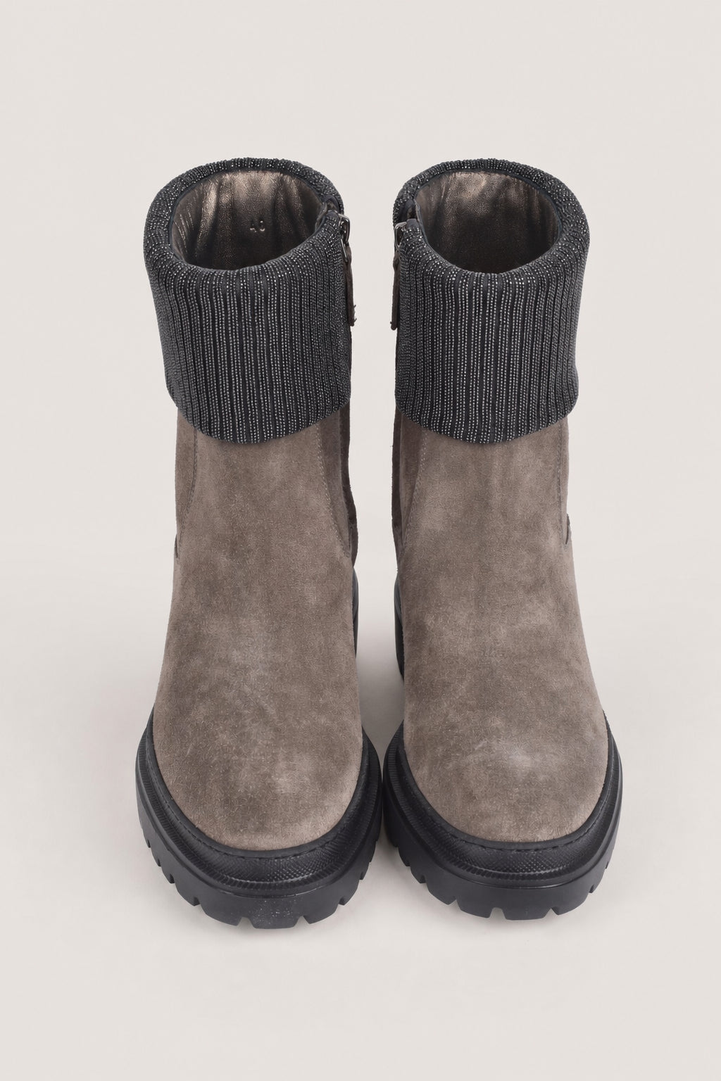 BRUNELLO CUCINELLI WOMEN'S TORBA SUEDE LEATHER ANKLE BOOTS