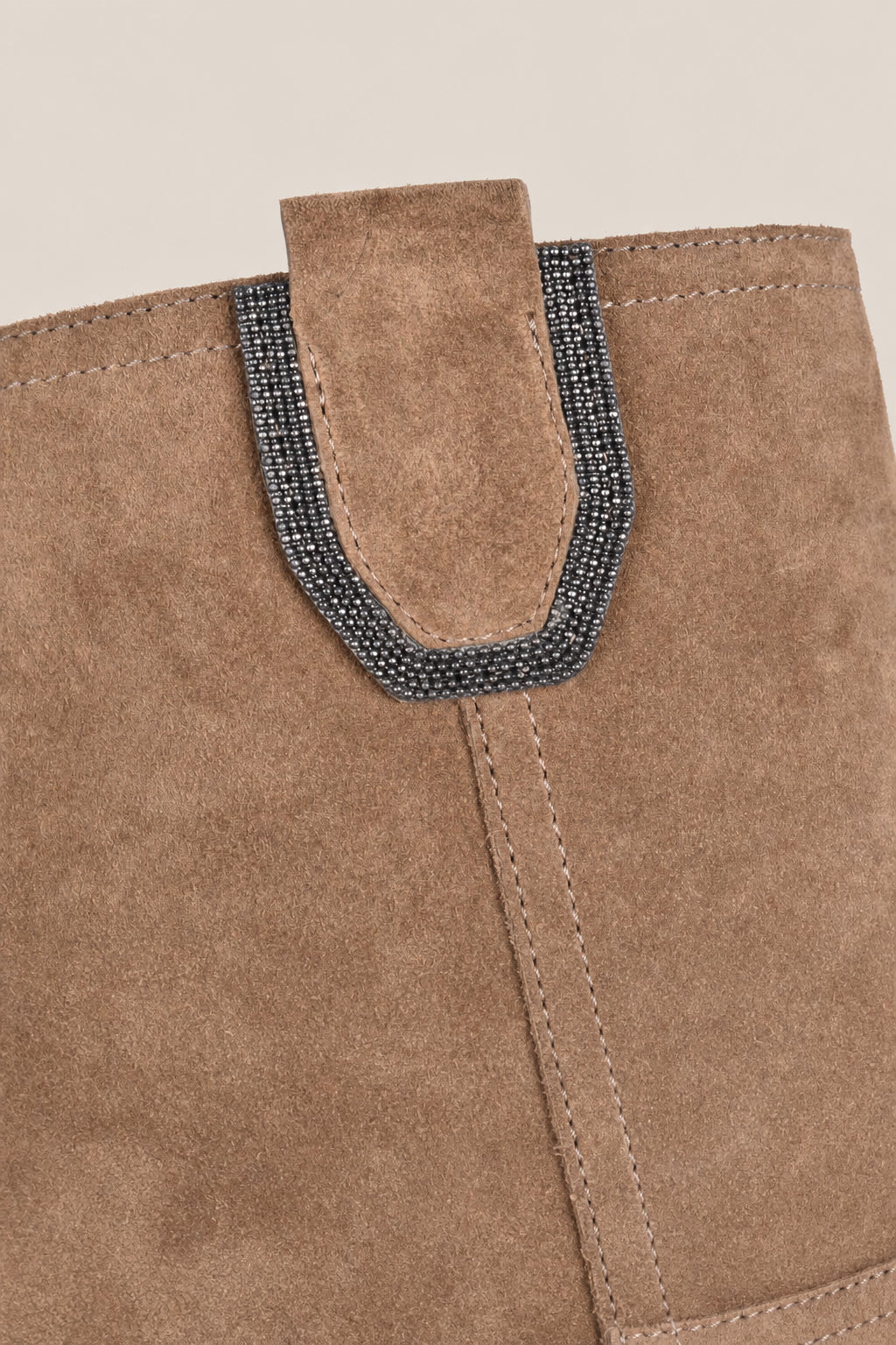BRUNELLO CUCINELLI WOMEN'S SESAMO SUEDE MID CALF BOOTS