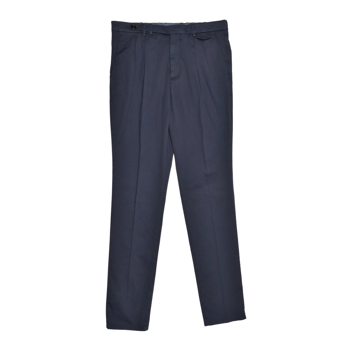 BRUNELLO CUCINELLI MEN'S LIGHT BLUE COTTON SLIM TROUSERS