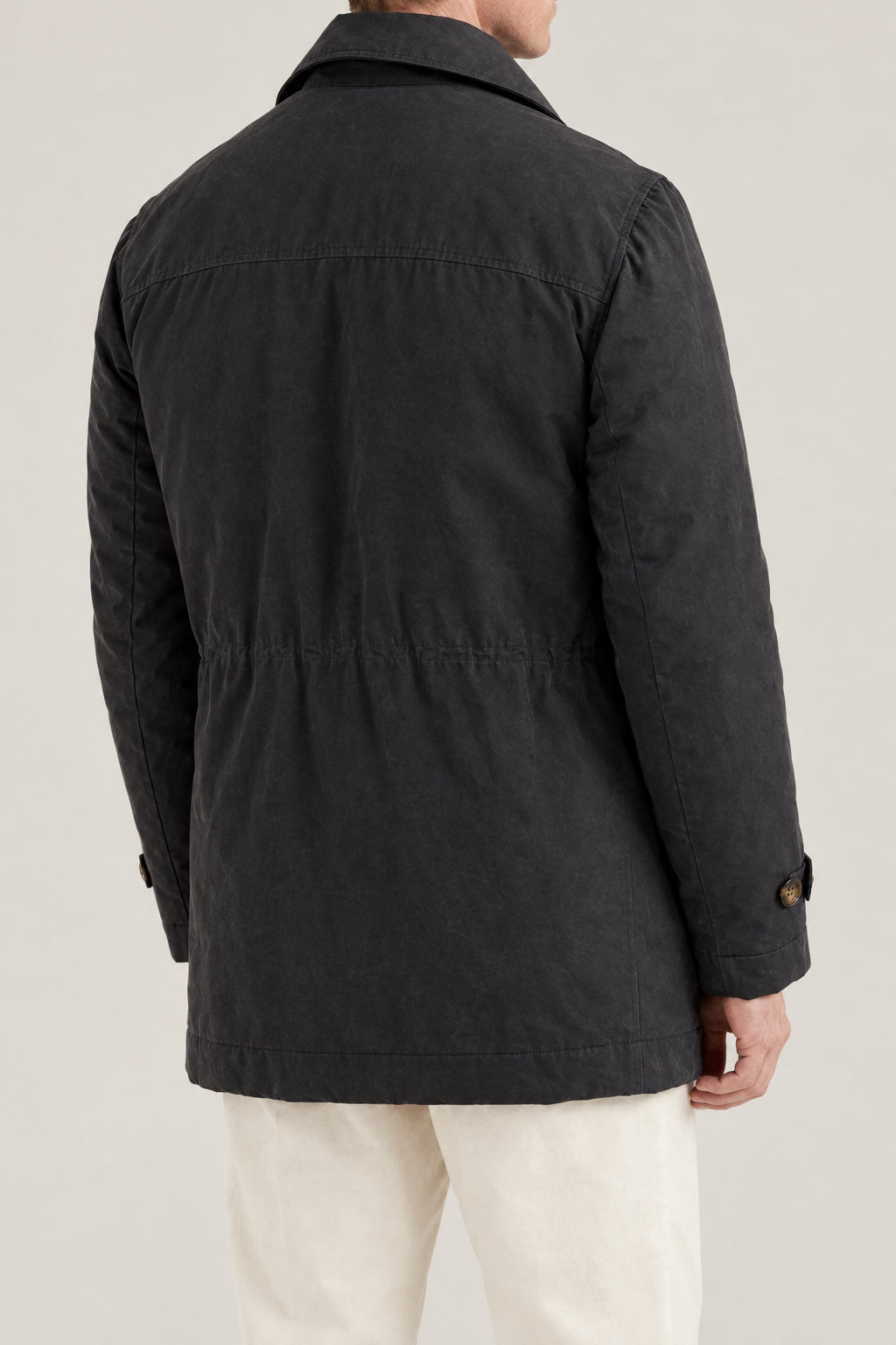BRUNELLO CUCINELLI MEN'S BLACK COTTON BLEND CASUAL JACKET