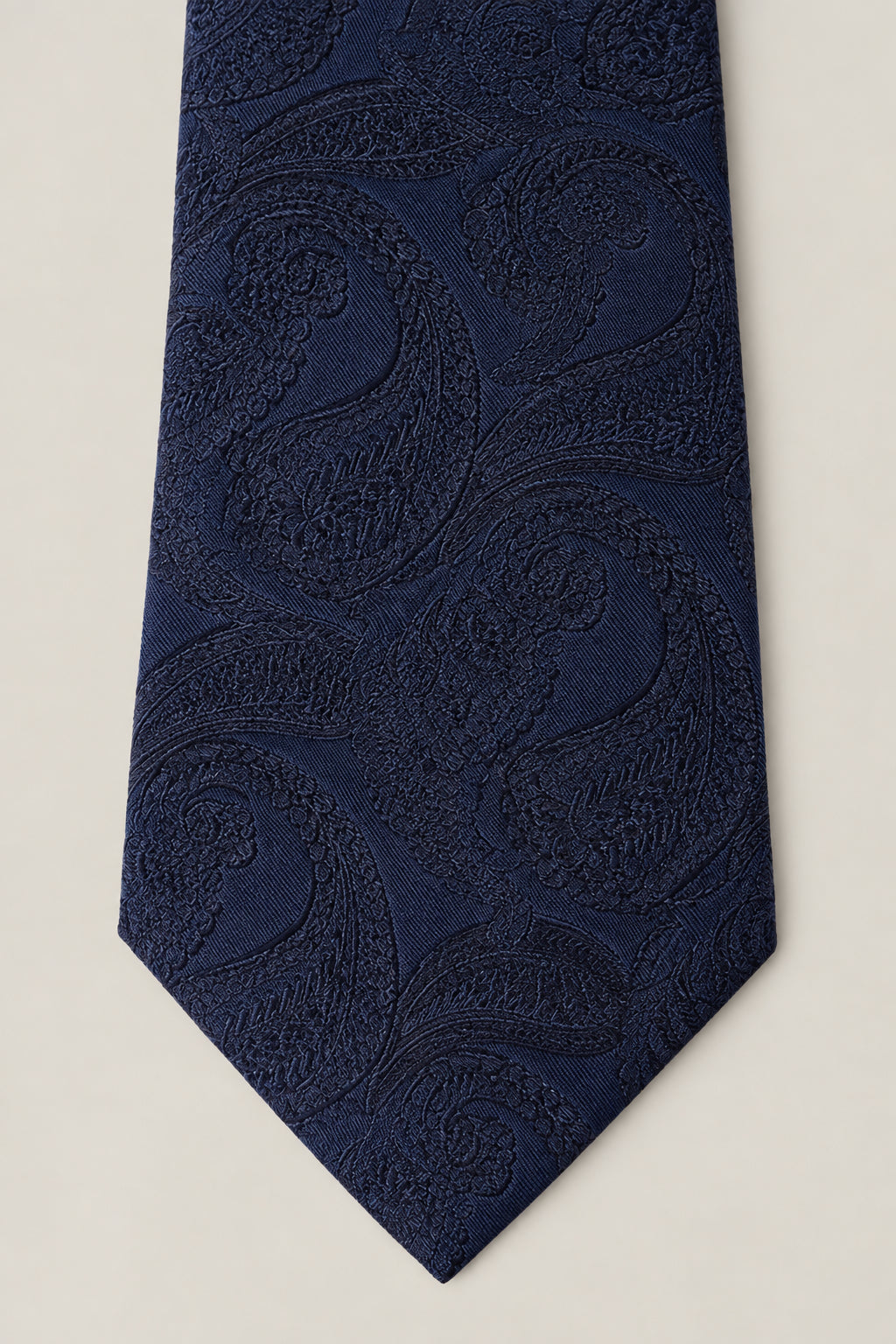 BRUNELLO CUCINELLI MEN'S NAVY SILK PAISLEY TIE