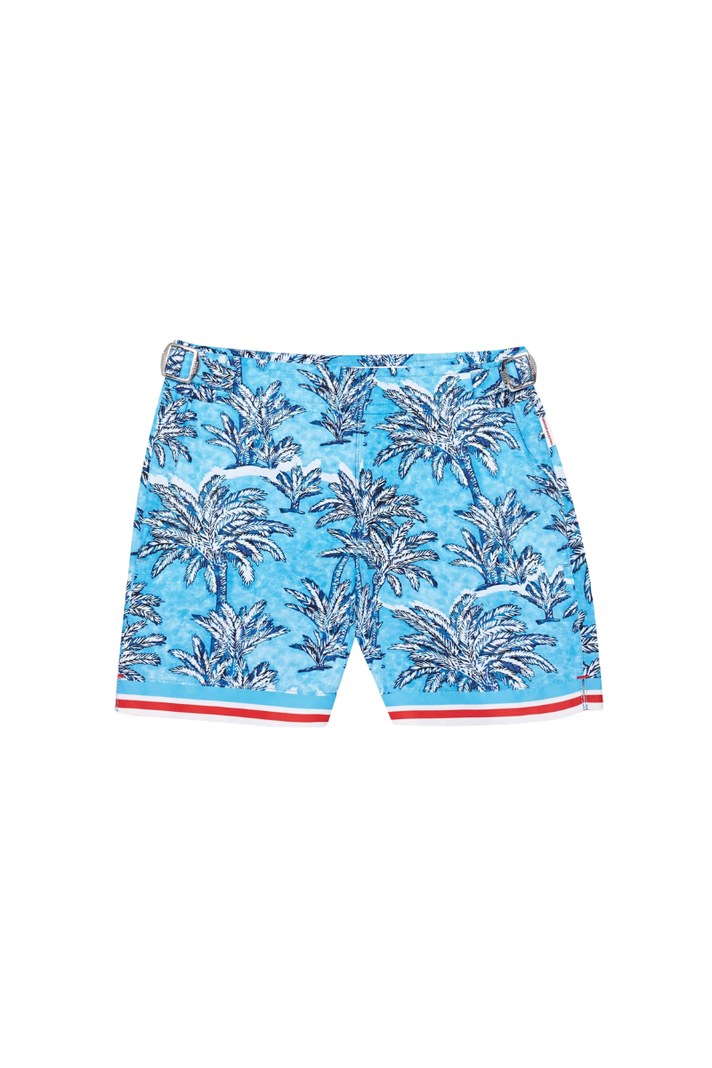 Orlebar Brown Kid'S Beachwear Russell Palm Border-278802-Bright Wish Blue