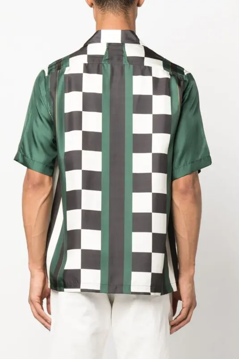 RHUDE Racing Bowling Silk Shirt