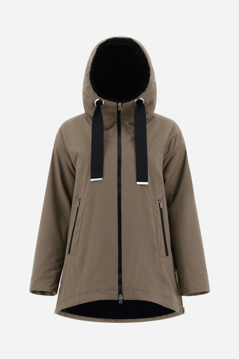 Herno Women's A-Line Jacket in Keystone Dark Taupe