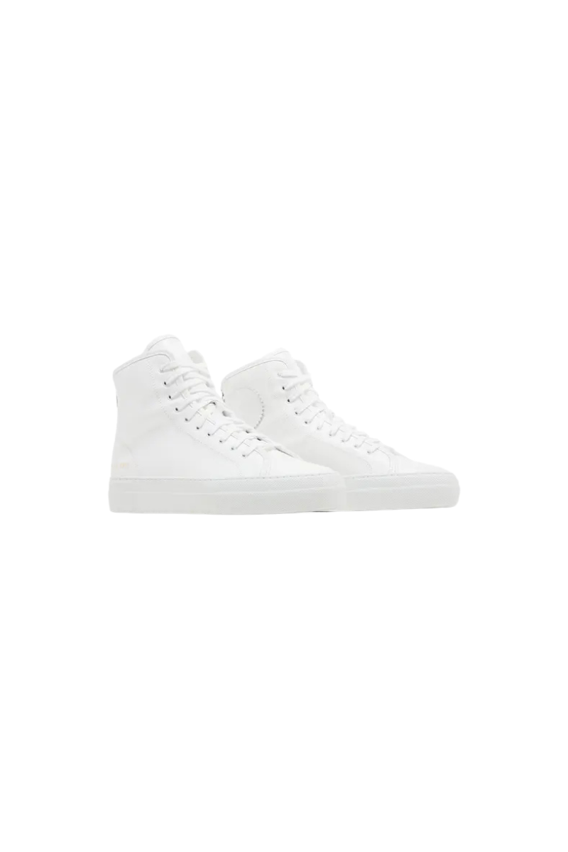 Common Projects Tournament High Super In Leather Womens 4018-White