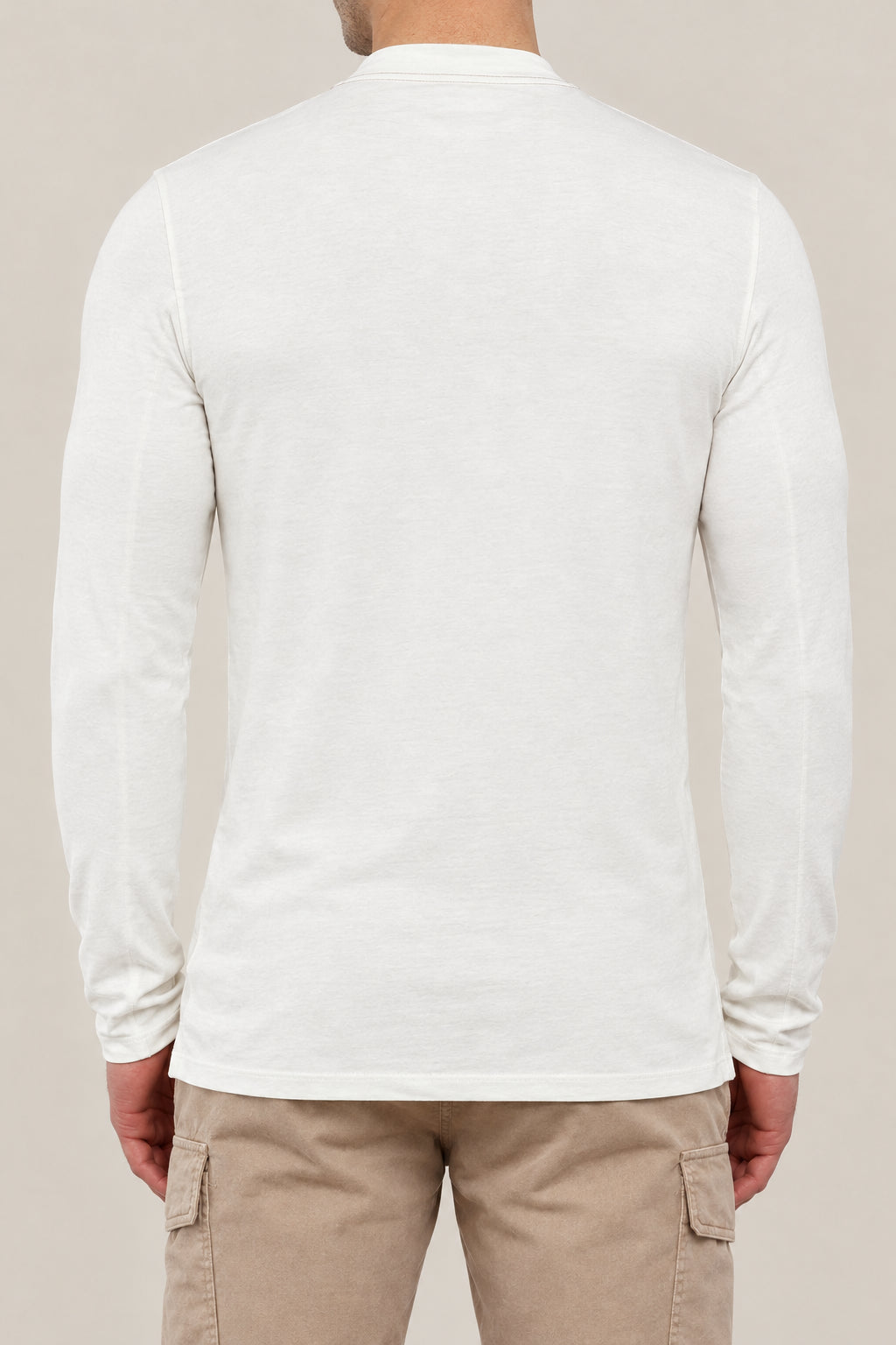 BRUNELLO CUCINELLI MEN'S PANAMA LONG SLEEVE LOGO PRINT SHIRT