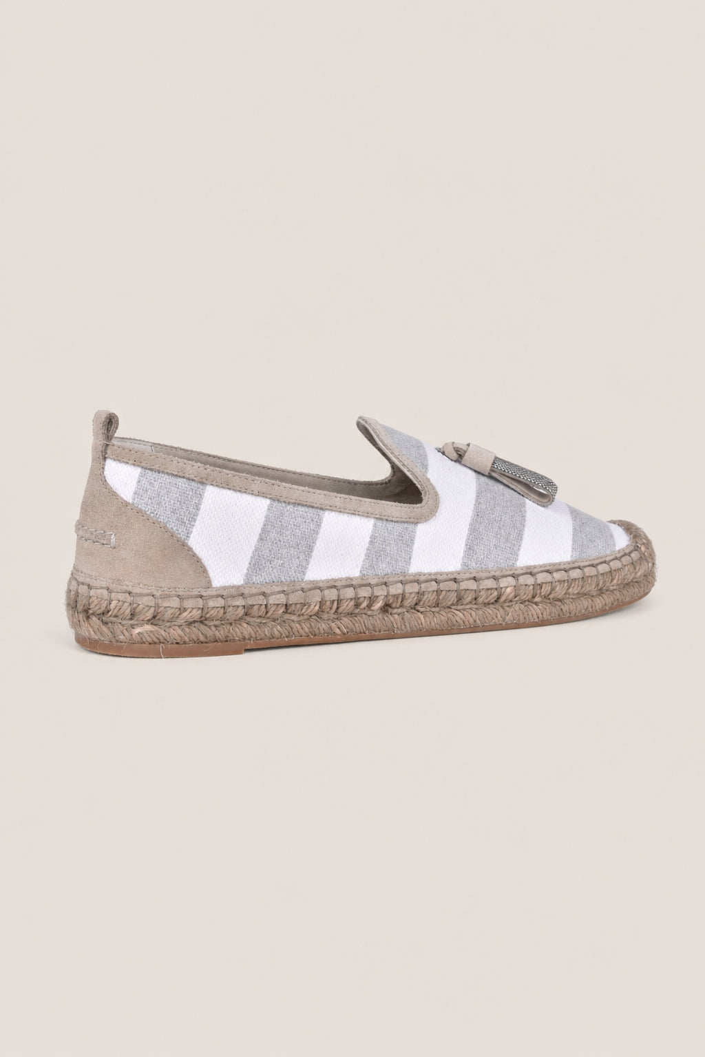 BRUNELLO CUCINELLI WOMEN'S ALUMINIO STRIPED ESPADRILLE SHOE