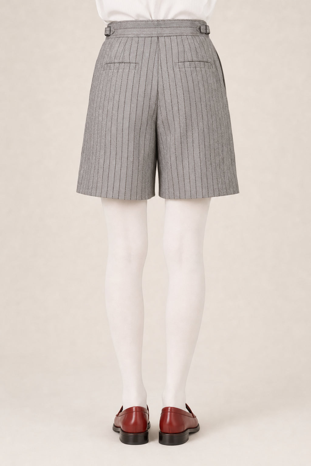 BRUNELLO CUCINELLI WOMEN'S MARRONE PANAMA PLEATED SHORTS