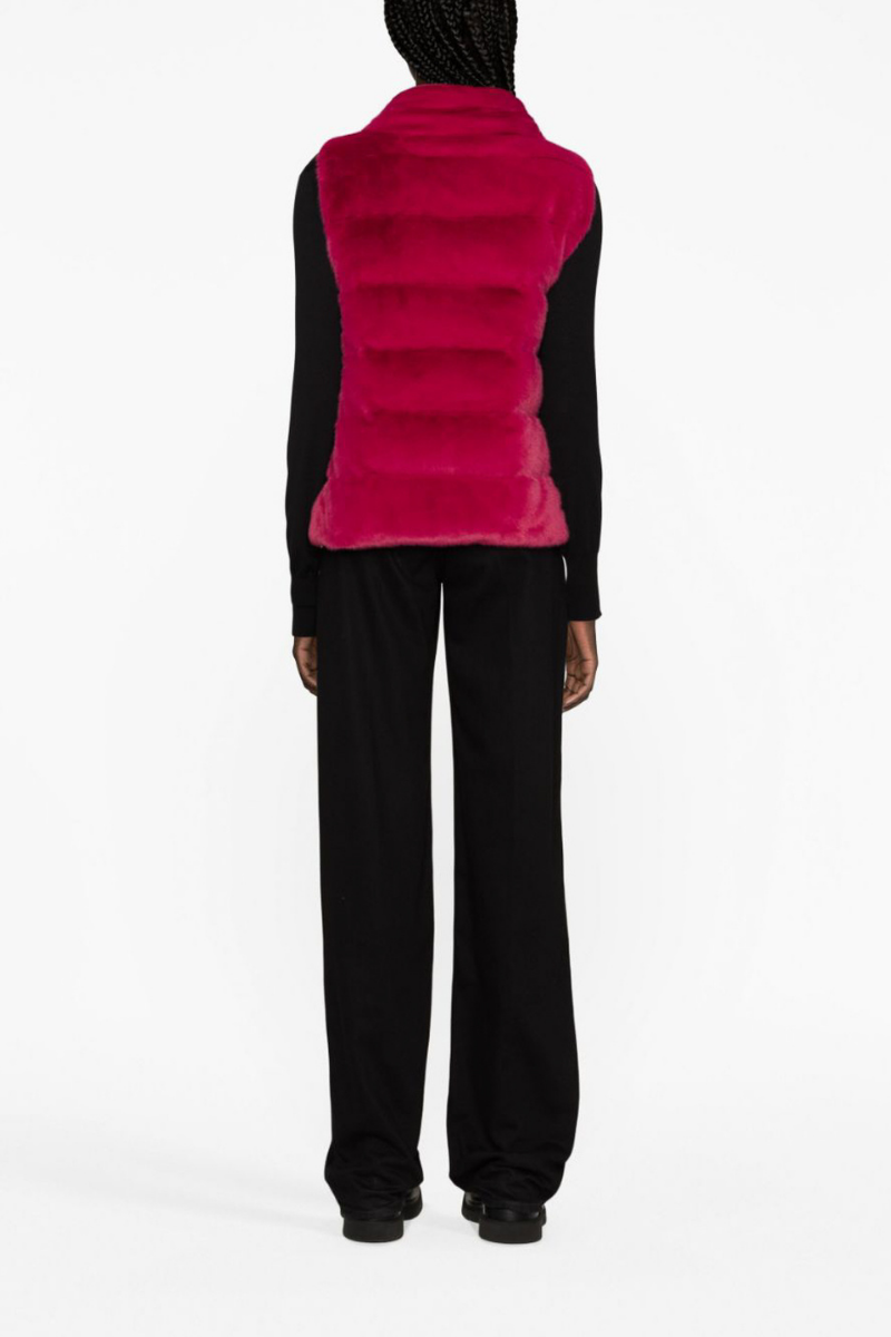 Herno  Woman's Pink Stand-Up Collar Padded Vest