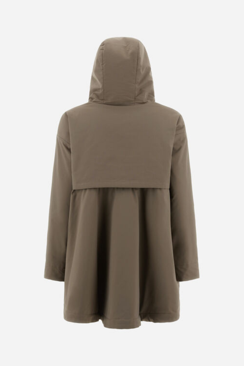 Herno Women's A-Line Jacket in Keystone Dark Taupe
