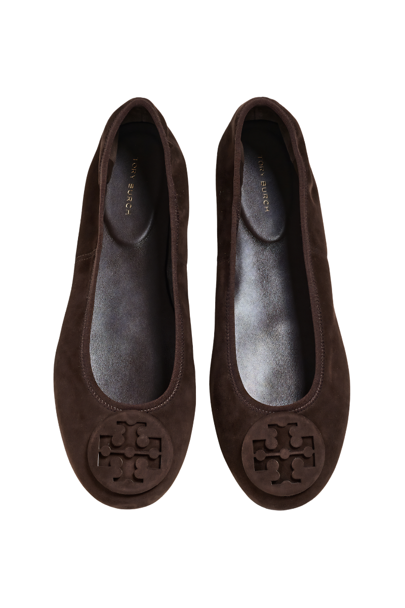 Tory Burch Reva Travel Ballet Walnut 177204-201
