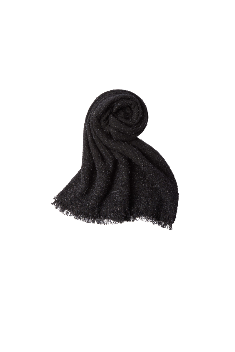 Valentino Garavani V Detail Cashmere Scarf In Black