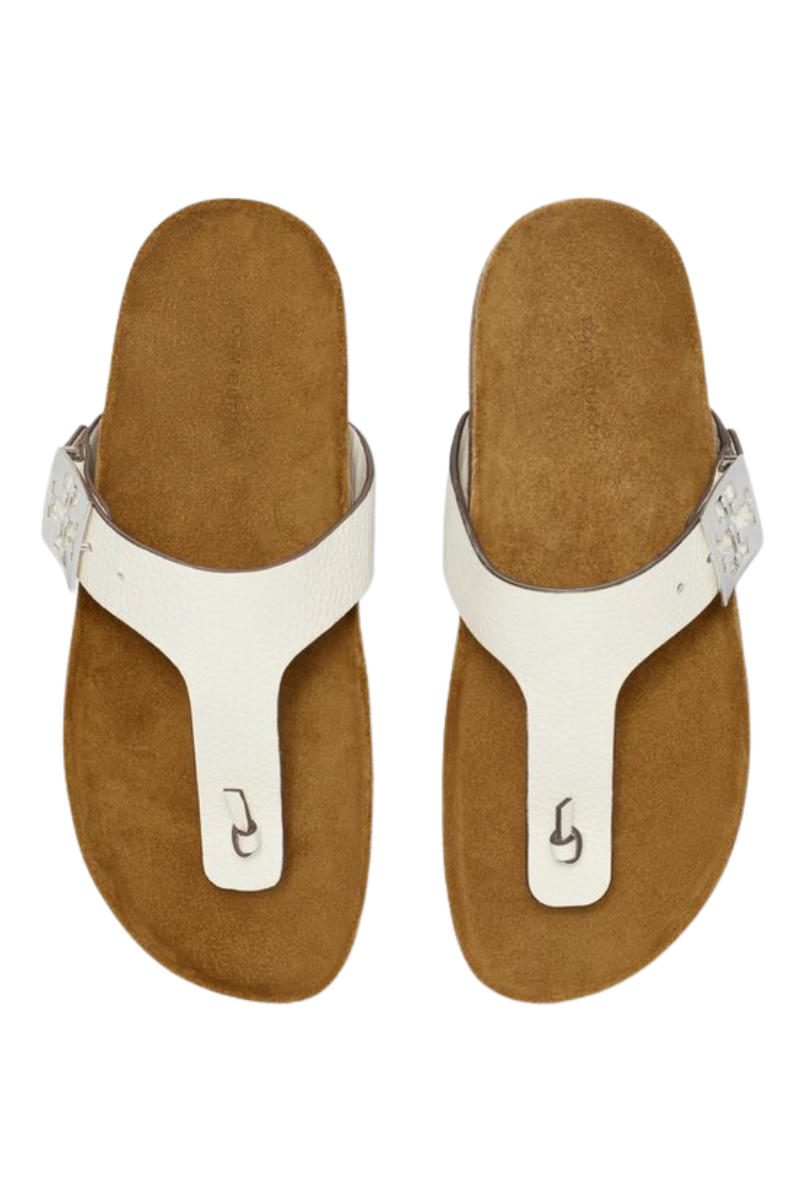 Tory Burch Mellow Thong Sandal Blanc/Light Oak 155186-100