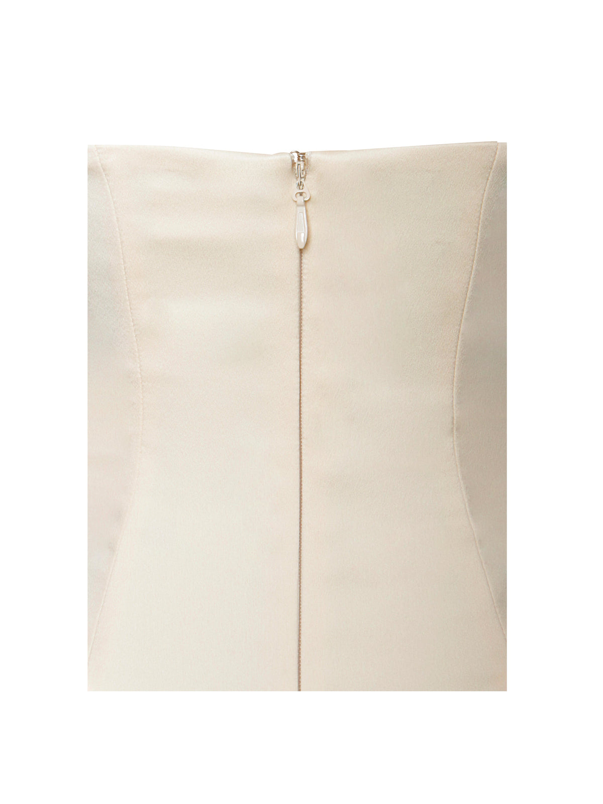 Noreen Egg White Satin Drop Waist Maxi Sundress (Archive Sale)