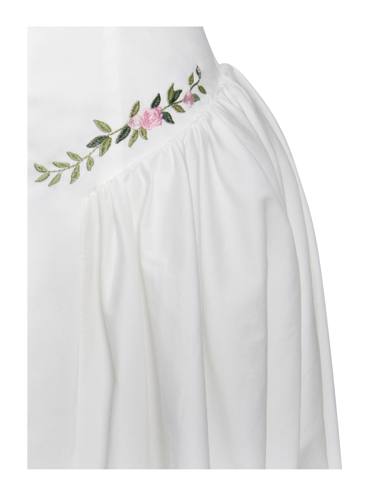Hailey White Embroidered Collared Halter Drop Waist Mini Dress (Archive Sale)