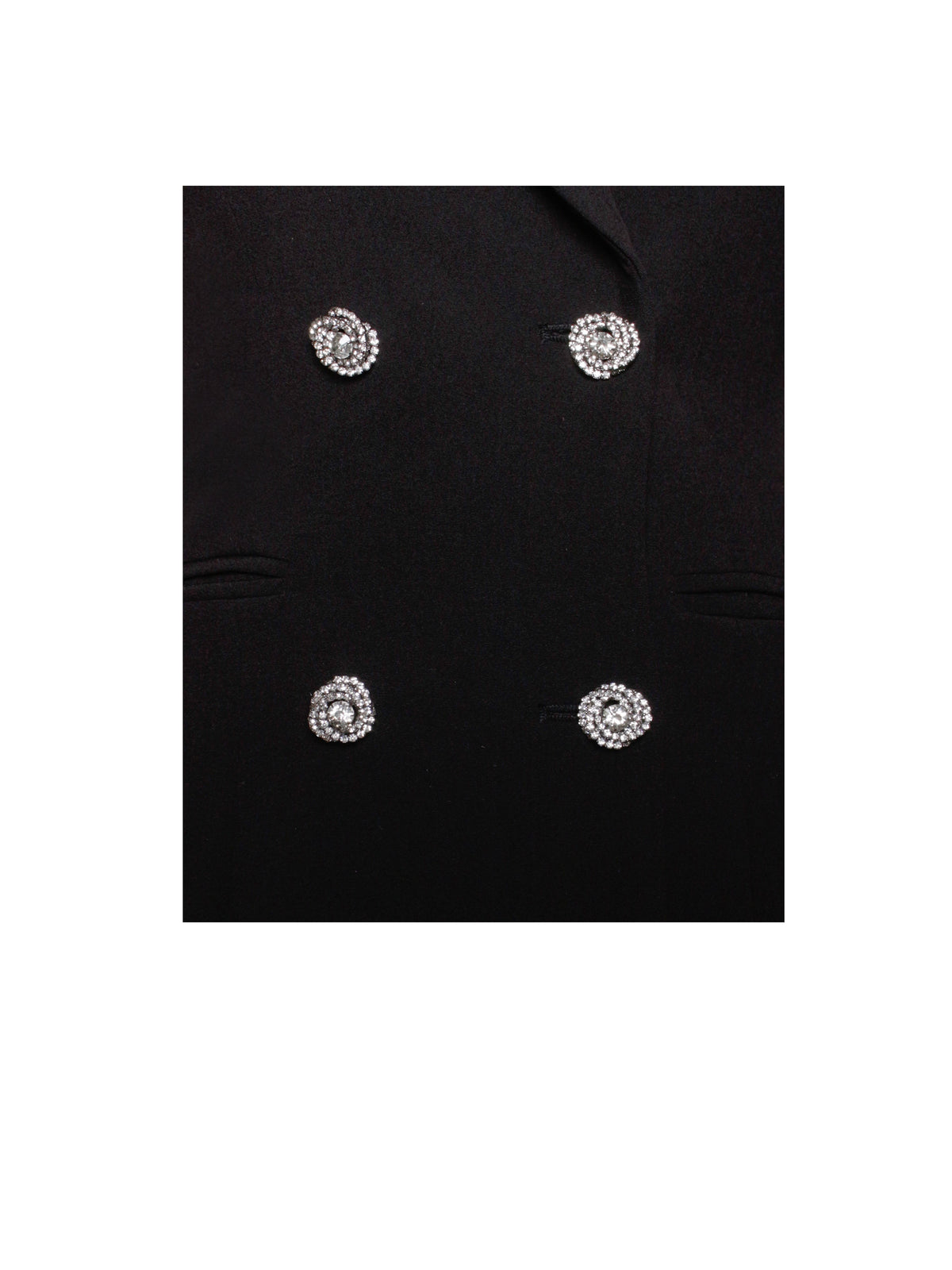 Quilla Black Feather Crystal Sleeve Backless Blazer Dress (Archive Sale)