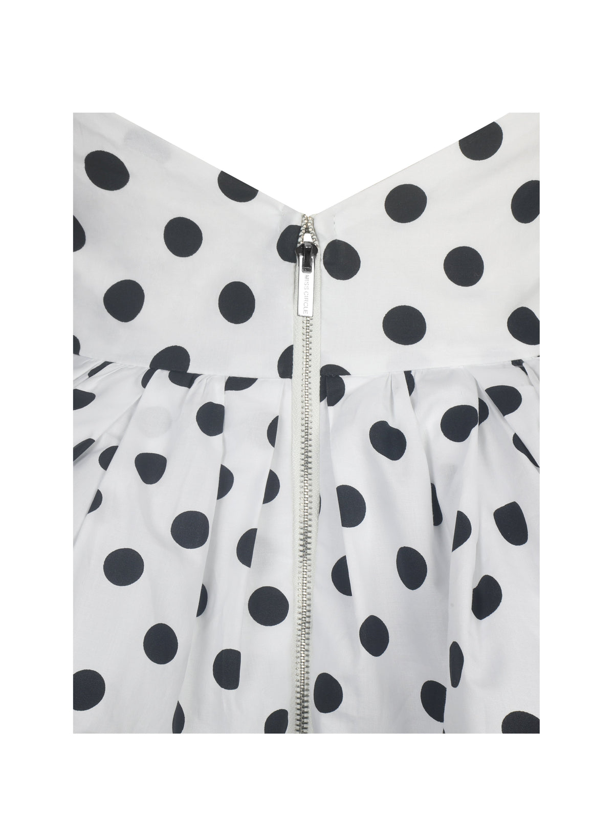 Ilene Polka Dot Cotton Poplin Bubble Hem Halter Top