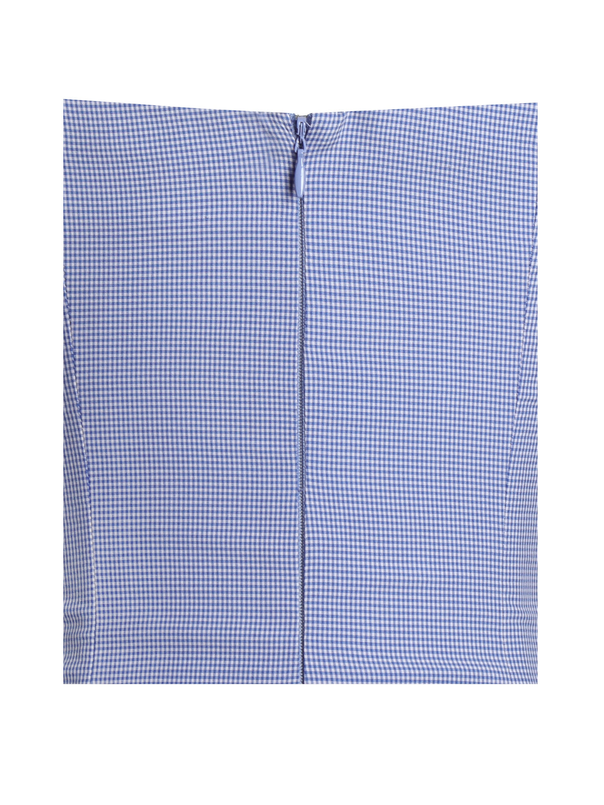 Sablee Checkered Puffy Off Shoulder Trim Bubble Hem Mini Dress (Archive Sale)