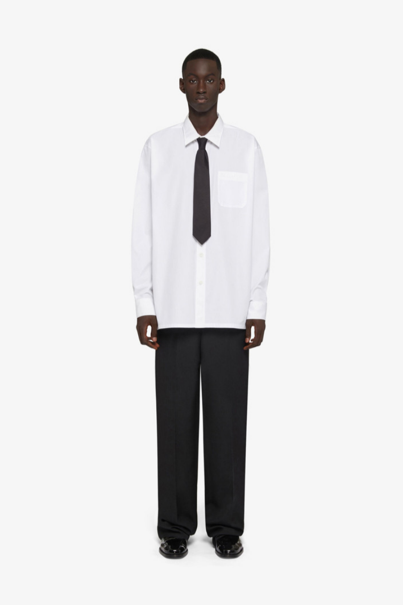 Givenchy Long Sleeve Shirt With Pocket_White