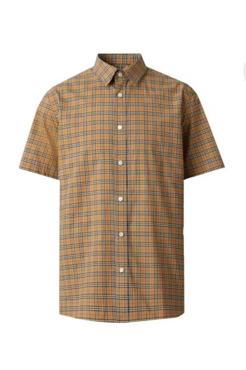 Burberry Edward Short Sleeve Check Shirt Men's