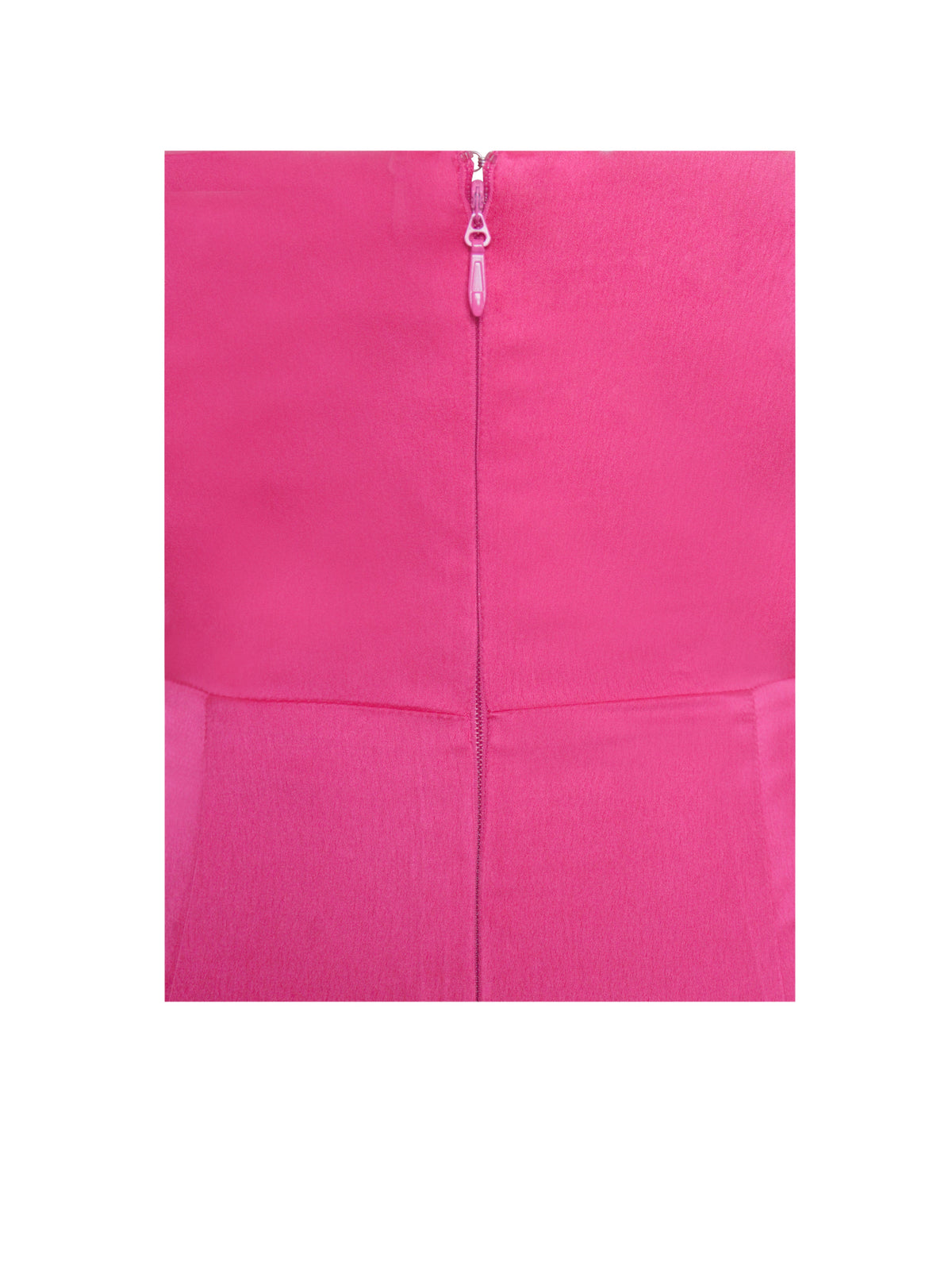 Perrin Fuchsia Pink Feather Dress High Slit Gown (Archive Sale)