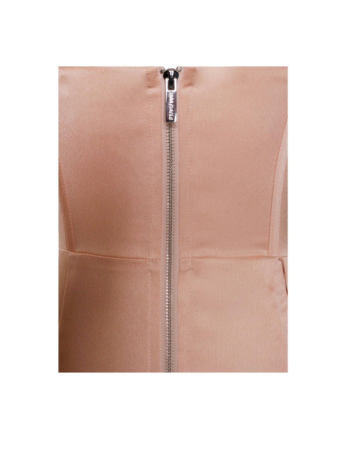 Elayna Blush Strappy Satin Corset High Slit Gown (Archive Sale)