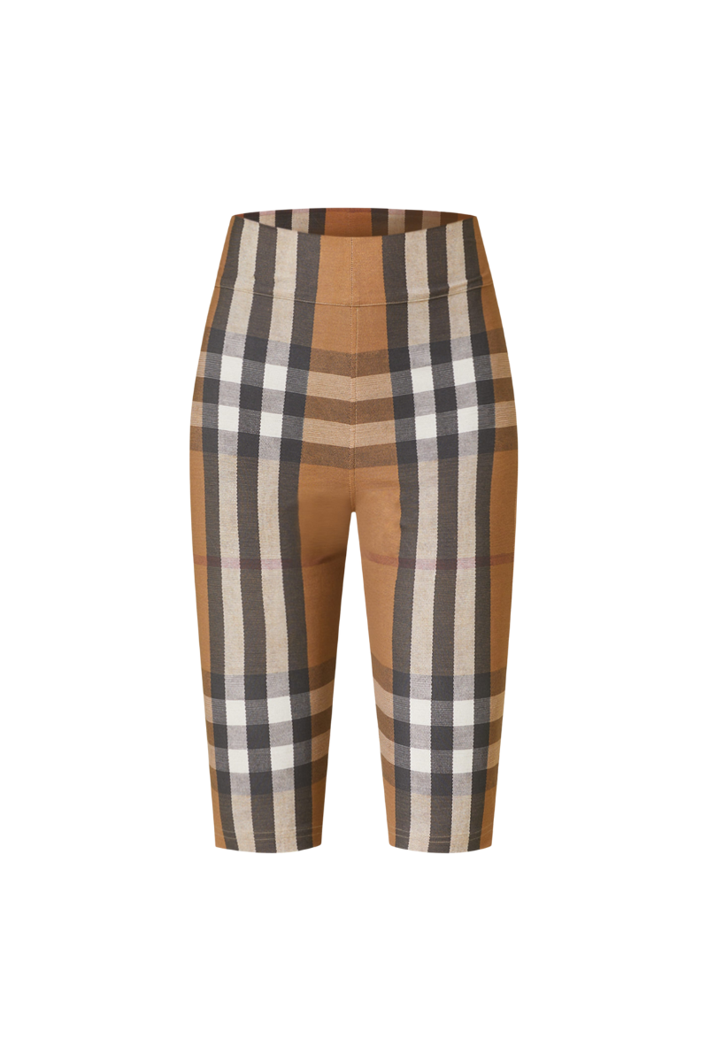 Burberry Stretch Tartan Jersey Biker Shorts