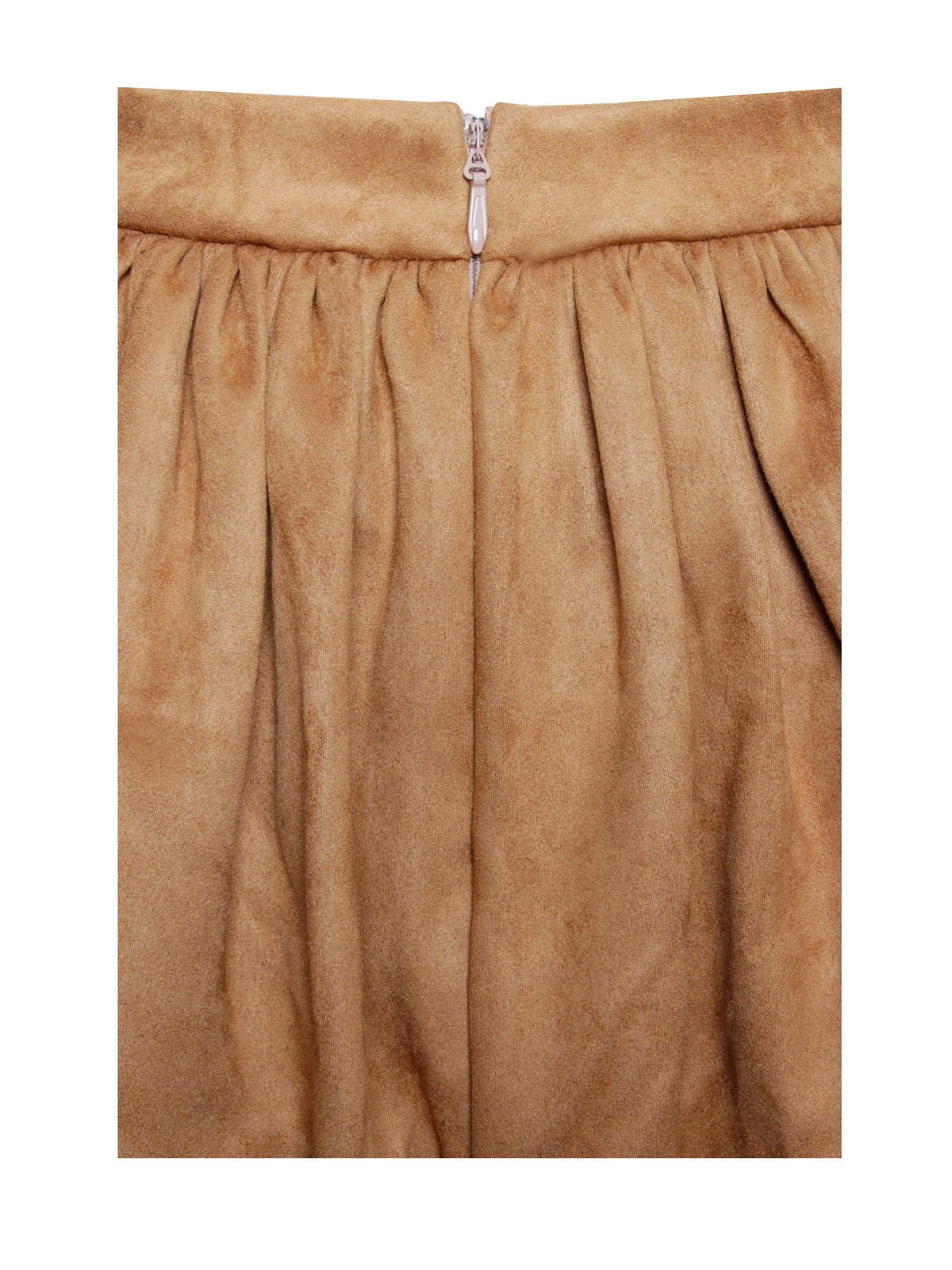 Yuna Brown Suede Bubble Hem Skirt (Archive Sale)