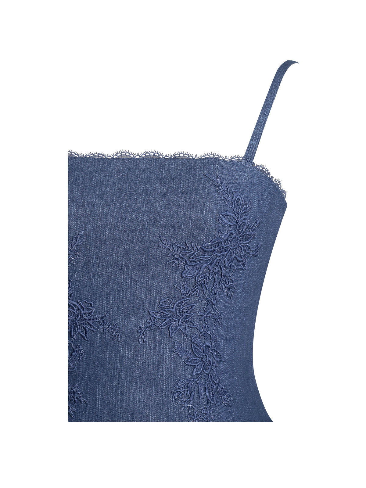 Zafira Cotton Denim Drop Waist Corset Mini Dress (Archive Sale)