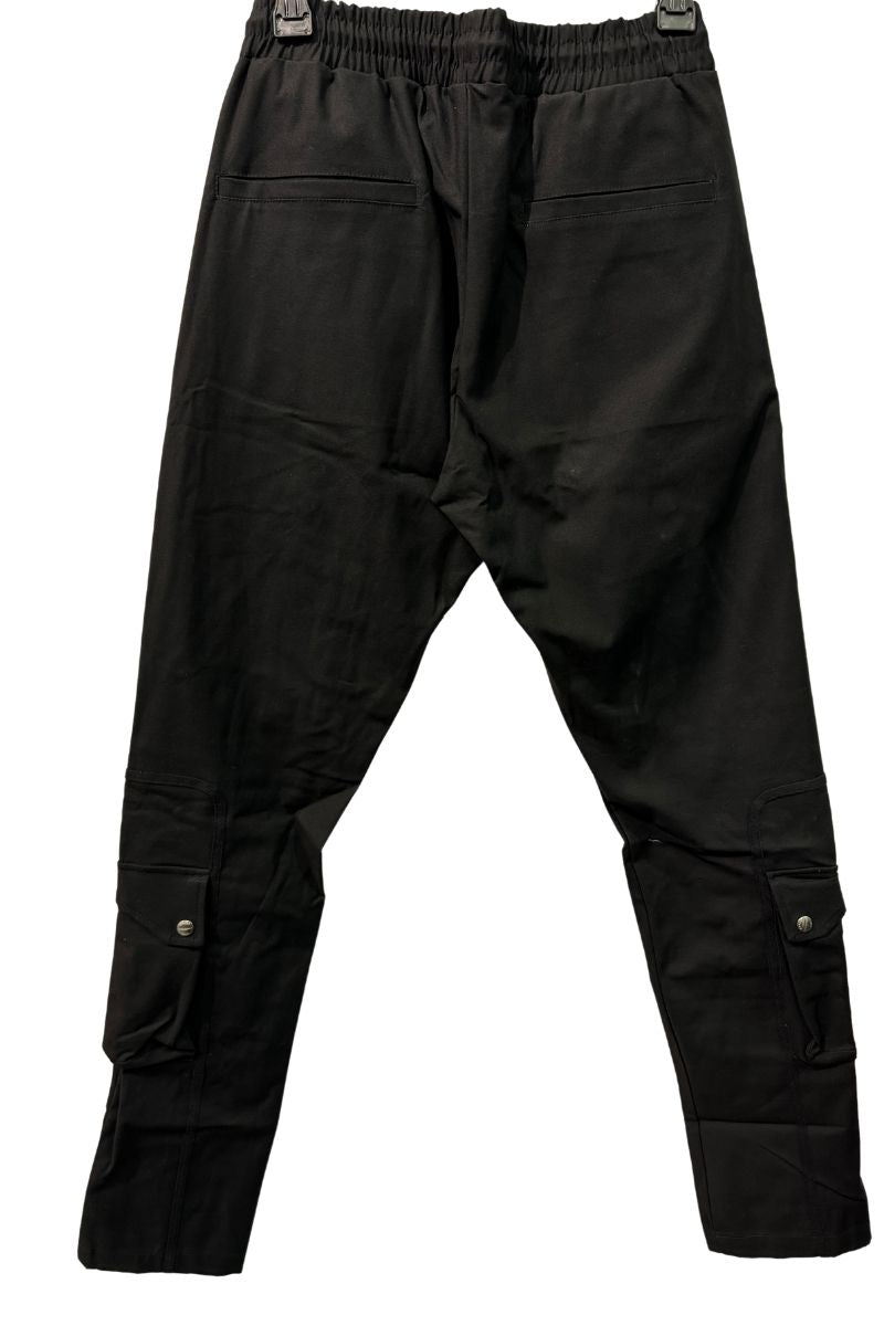 Rhude Black Cotton Cargo Pants With Pockets